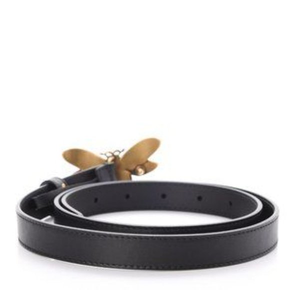 Gucci Queen Margaret Leather Belt in Black